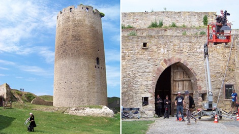 Dreharbeiten auf der Filmburg Querfurt